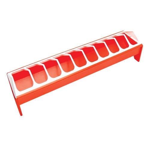 Karmidło dla młodych kur, 50 x 12 cm, pomarańczowe, Novital - Intertraktor