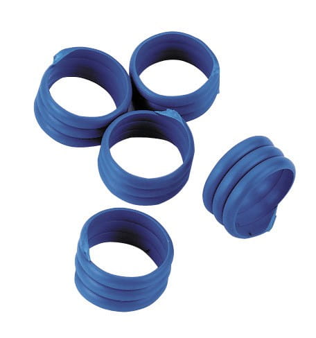 Opaska spiralna dla drobiu, 16 mm, niebieska, 20 szt., Kerbl - Intertraktor