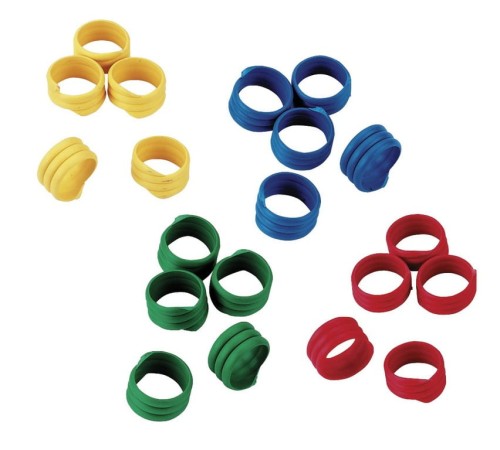 Opaski spiralne dla drobiu, 16 mm, mieszane, 100 szt., Kerbl - Intertraktor