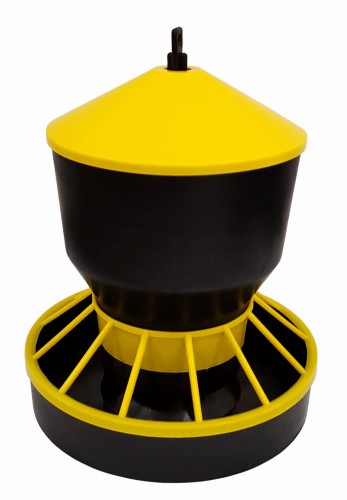 Karmidło zasypowe, automatyczne, 6 kg, czarno - żółte - Intertraktor