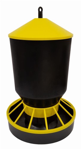 Karmidło zasypowe, automatyczne, 10 kg, czarno - żółte - Intertraktor
