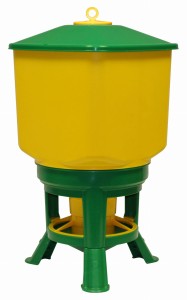 Karmidło automatyczne dla drobiu, duże, 50 l, zielono-żółte, Novital