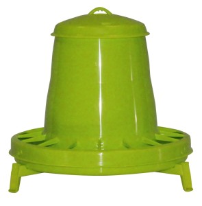 Karmidło automatyczne dla drobiu, 5,25 l, 3,5 kg, zielone, z nóżkami, Novital