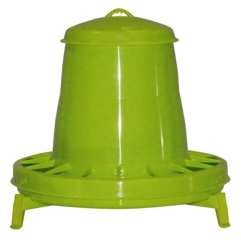 Karmidło automatyczne dla drobiu, 5,25 l, 3,5 kg, zielone, z nóżkami, Novital - Intertraktor