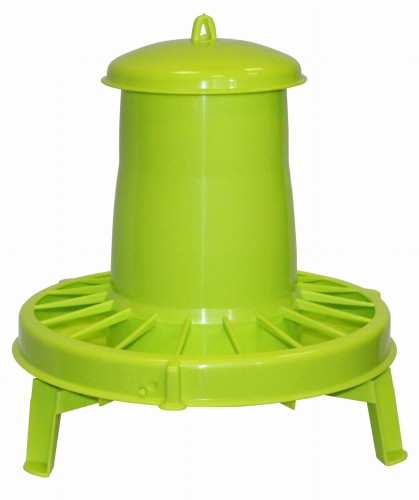 Karmidło automatyczne dla drobiu, 10,5 l, 7 kg, zielone, z nóżkami, Novital - Intertraktor