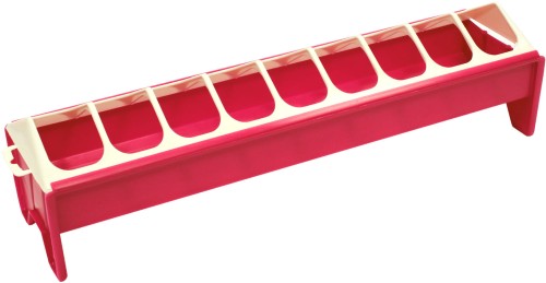 Karmidło dla młodych kur, 50 x 12 cm, różowe, Novital - Intertraktor
