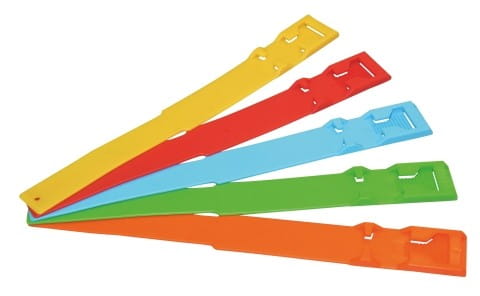 Opaska identyfikacyjna z tworzywa, 37 cm, żółta, Kerbl - Intertraktor