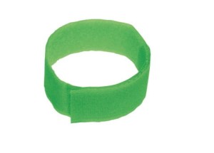 Opaska identyfikacyjna zapinana na rzep, 36 cm, tekstylna, 10 szt., zielona, Kerbl