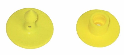 Kolczyk dla trzody Multiflex R, część męska i żeńska, żółty, czysty, Caisley - Intertraktor