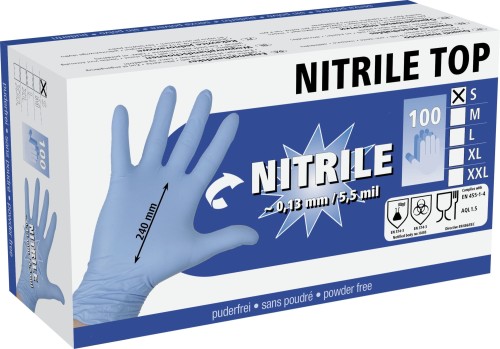 Rękawice Nitrile TOP, roz.S, 100 szt., Kerbl - Intertraktor