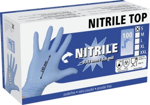 Rękawice Nitrile TOP, roz. XL, 100 szt., Kerbl
