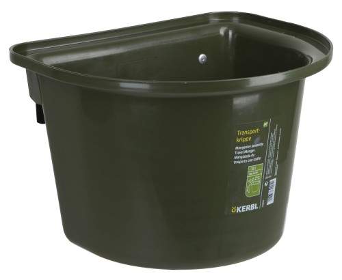 Żłób na paszę z zawiesiem, 12 l, oliwkowy, Kerbl - Intertraktor
