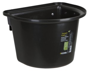 Żłób na paszę z zawiesiem, 12 l, czarny, Kerbl