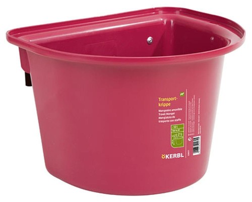 Żłób na paszę z zawiesiem, 12 l, różowy, Kerbl - Intertraktor