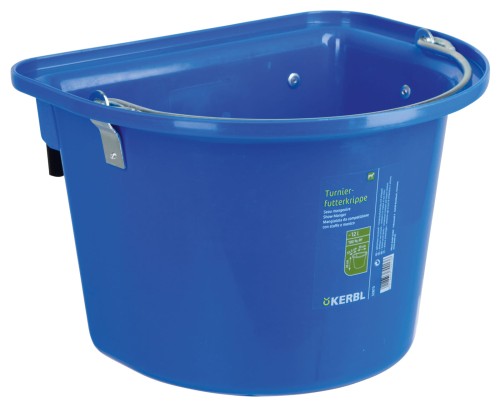 Żłób na paszę z zawiesiem i pałąkiem, 12 l, niebieski, Kerbl - Intertraktor