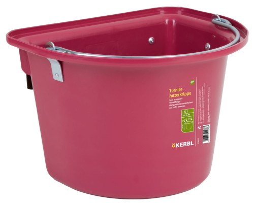 Żłób na paszę z zawiesiem i pałąkiem, 12 l, różowy, Kerbl - Intertraktor