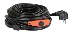 Kabel grzewczy do rur z termostatem, 37 m, 592 W, Kerbl