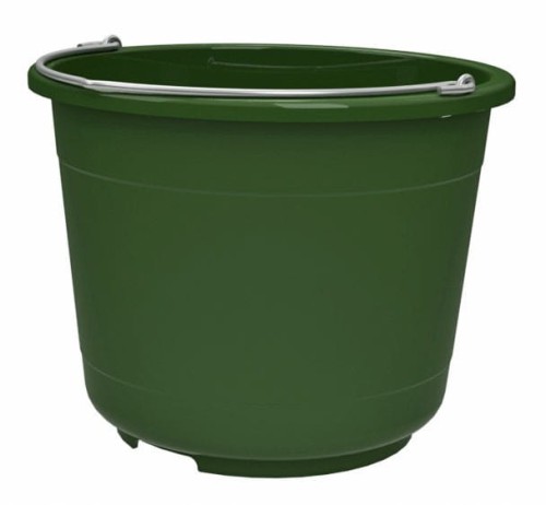 Wiadro z tworzywa sztucznego Jumbo, 20 l, oliwkowe, Kerbl - Intertraktor
