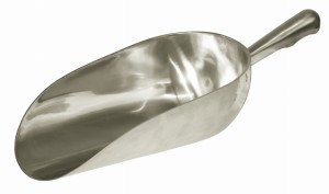 Łopatka do paszy, aluminium, 1600 kg, zaokrąglona, Kerbl