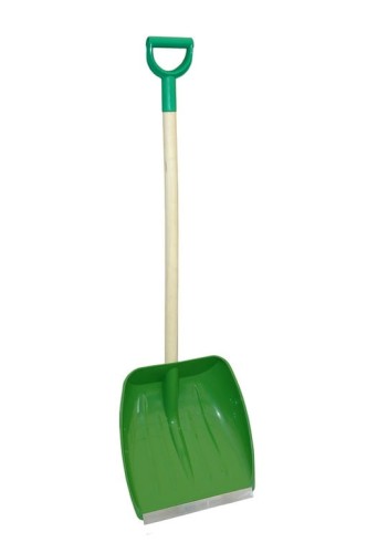 Łopata do zboża i śniegu, 114 cm, z tworzywa, z listwą aluminiową i trzonkiem prostym, Kerbl - Intertraktor