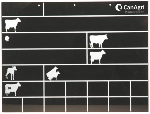 Tablica stanowiskowa, 40 x 30 cm, czarna, Can Agri - Intertraktor