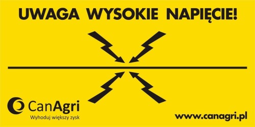 Tabliczka ostrzegawcza 10 x 20 cm, Can Agri - Intertraktor