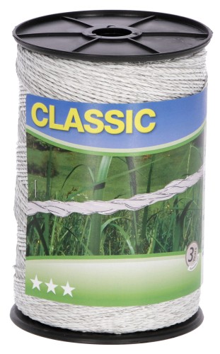 Plecionka ogrodzeniowa CLASSIC, 500 m x 2 mm, biała, Kerbl - Intertraktor