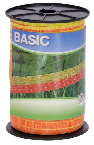 Taśma ogrodzeniowa BASIC, 250m x 10mm, żółto-pomarańczowa, Kerbl - Intertraktor
