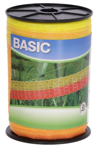 Taśma ogrodzeniowa BASIC, 200m x 20mm, żółto-pomarańczowa, Kerbl - Intertraktor