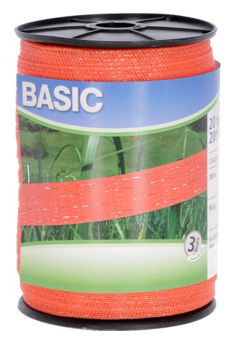 Taśma ogrodzeniowa BASIC, 200m x 20mm, pomarańczowa, Kerbl - Intertraktor