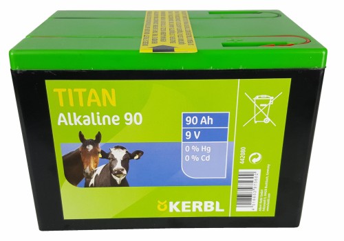 Bateria alkaliczna do elektryzatora TITAN, 9 V, 90 Ah, Kerbl - Intertraktor