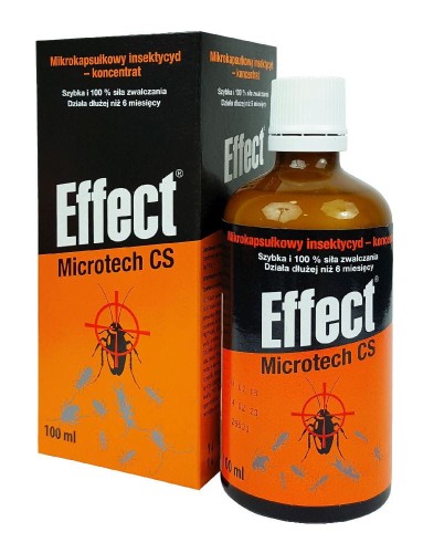 Środek owadobójczy na karaluchy, mrówki, pluskwy Effect Microtech CS, koncentrat, 100 ml, Unichem - Intertraktor