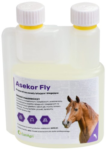 Preparat na owady latające i biegające ASEKOR FLY, bezbarwny, 600 ml - Intertraktor