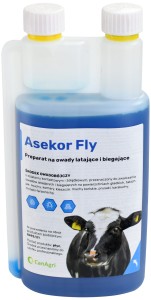 Preparat na owady latające i biegające ASEKOR FLY, niebieski, 1000 ml