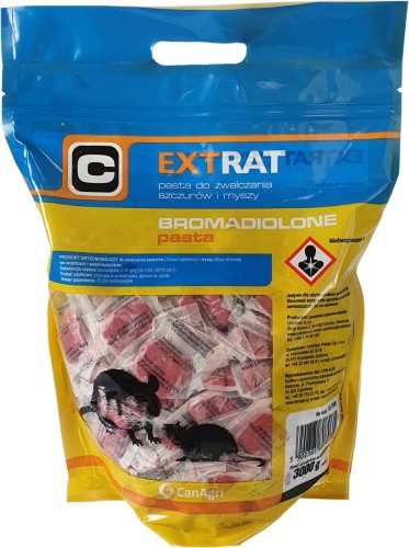 Trutka na myszy i szczury, pasta 3 kg, bromadiolon, Extrat. - Intertraktor