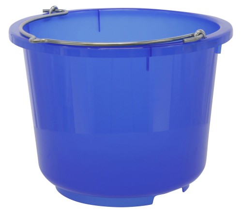 Wiadro z tworzywa sztucznego, 12 l, niebieskie, transparentne, Kerbl - Intertraktor