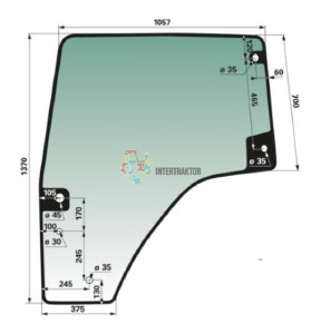 Szyba drzwiowa, lewa 00155691040KR
