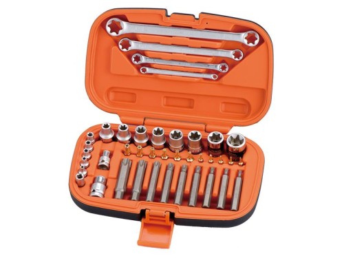 1/4'', 3/8'' & 1/2'' Zestaw kluczy z pokrętłem grzechotkowycm (41szt.) S.26855 - Intertraktor