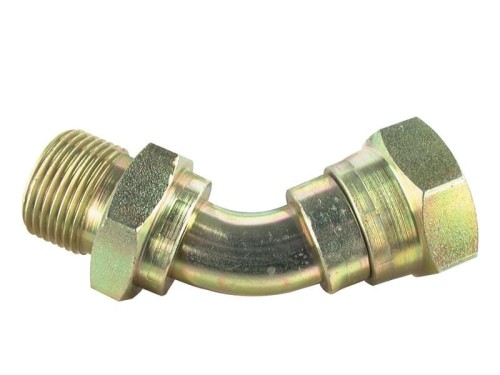 Adapter hydrauliczny 1'' BSP Męski x 1'' BSP Obrotowa żeńska 135° Swept Elbow S.127842 - Intertraktor
