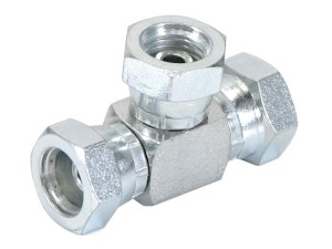 Trójnik hydrauliczny 1/4'' BSP Obrotowa żeńska x 1/4'' BSP Obrotowa żeńska x 1/4'' BSP Obrotowa żeńska S.12115