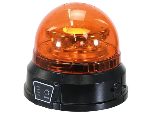 LED Akumulatorowa lampa ostrzegawcza (Pomarańczowy), Interference: Class 3, Na magnes, 100-240V, 12/24V S.162444 - Intertraktor