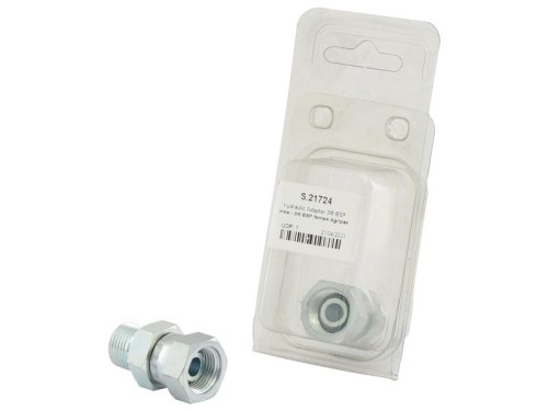 Adapter hydrauliczny 3/8'' BSP Męski x 3/8'' BSP Obrotowa żeńska (agropak 1szt.) S.21724 - Intertraktor