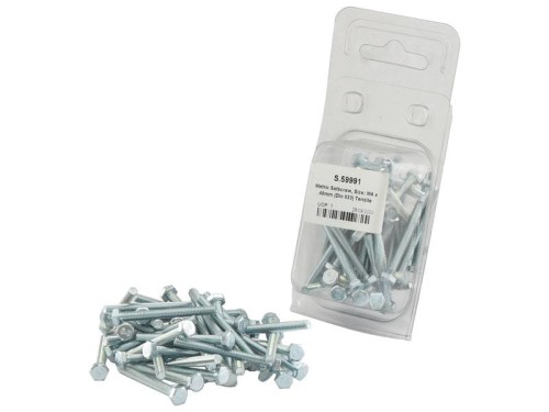 Zestaw śrub metrycznych, M4x40mm (DIN 933) Wytrzymałość na rozciąganie: 8.8. S.59991 - Intertraktor