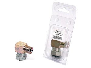 Adapter hydrauliczny 3/8'' BSP Męski x 3/8'' BSP Obrotowa żeńska 90° Kolanko kompaktowe (agropak 1szt.) S.21113