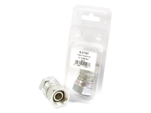 Adapter hydrauliczny 1/2'' BSP Obrotowa żeńska x 1/2'' BSP Obrotowa żeńska (agropak 1szt.) S.21107 - Intertraktor