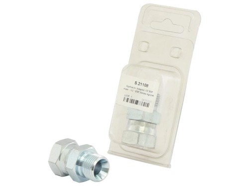 Adapter hydrauliczny 1/2'' BSP Męski x 1/2'' BSP Obrotowa żeńska (agropak 1szt.) S.21108 - Intertraktor