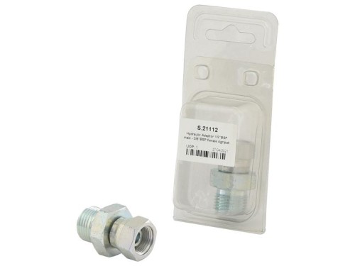 Adapter hydrauliczny 1/2'' BSP Męski x 3/8'' BSP Obrotowa żeńska (agropak 1szt.) S.21112 - Intertraktor