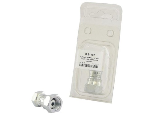 Adapter hydrauliczny 1/4'' BSP Obrotowa żeńska x 3/8'' BSP Obrotowa żeńska (agropak 1szt.) S.21109 - Intertraktor