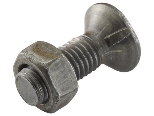 Śruba z nakrętką - M12 x 50mm, Wytrzymałość na rozciąganie 8.8 (25 szt Kartonik) S.21406 - Intertraktor