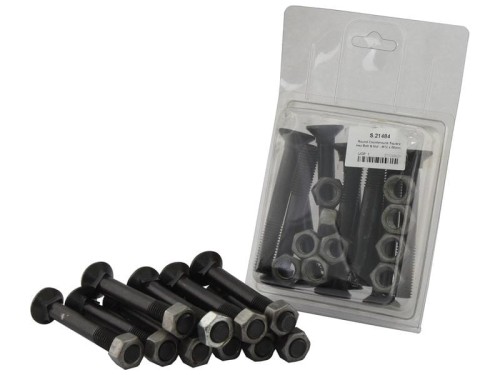 Śruba z nakrętką - M12 x 90mm, Wytrzymałość na rozciąganie 12.9 (10 szt agropak) S.21484 - Intertraktor